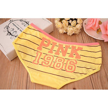 12 Style Sexy Underwear Panties Cotton Stripe Mid Rise Panties Cute Letter Pink Print Girl Casual Underwear PY3 J4U66