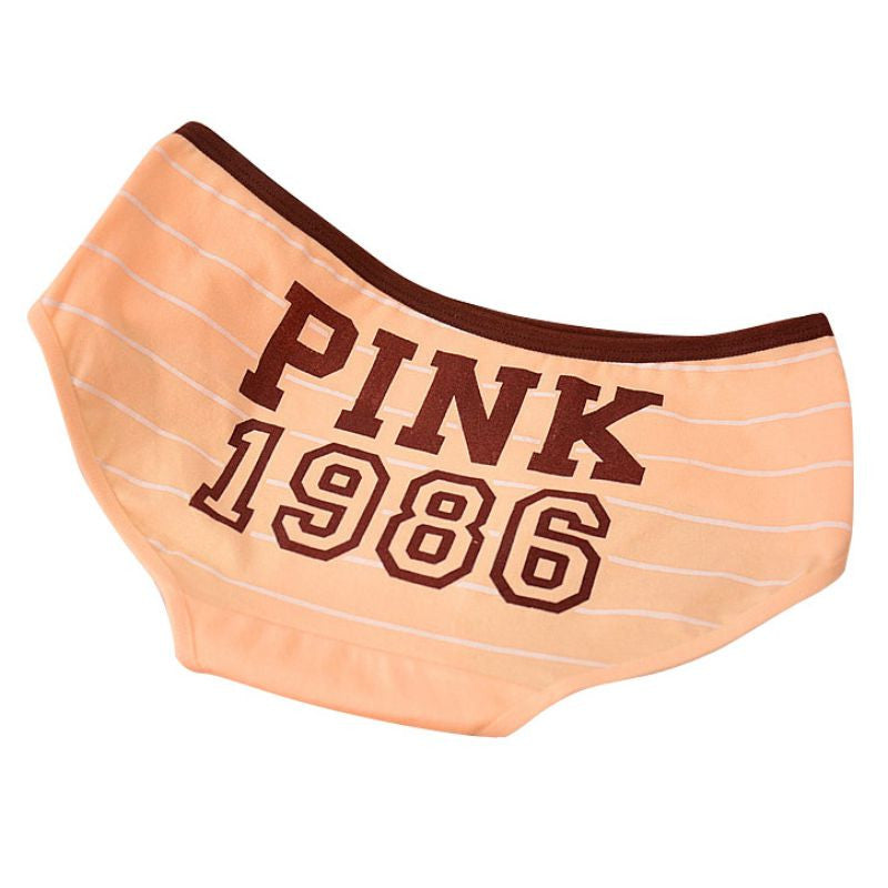 12 Style Sexy Underwear Panties Cotton Stripe Mid Rise Panties Cute Le –  Just4U66