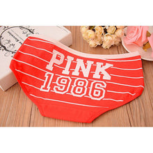 12 Style Sexy Underwear Panties Cotton Stripe Mid Rise Panties Cute Letter Pink Print Girl Casual Underwear PY3 J4U66