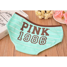 12 style sexy underwear women panties cotton stripe mid rise panties cute letter pink print girl casual underwear J4U66