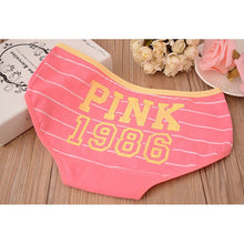12 style sexy underwear women panties cotton stripe mid rise panties cute letter pink print girl casual underwear J4U66