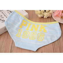12 style sexy underwear women panties cotton stripe mid rise panties cute letter pink print girl casual underwear J4U66