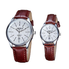 12 Styles BrandCouple Lovers Watch Auto Date Calendar Quartz Movement Leather Strap Wristwatches Relogio Masculino J4U66
