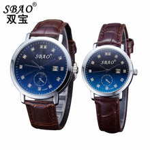 12 Styles BrandCouple Lovers Watch Auto Date Calendar Quartz Movement Leather Strap Wristwatches Relogio Masculino J4U66