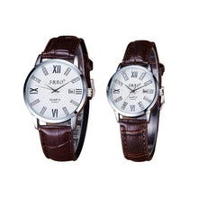 12 Styles BrandCouple Lovers Watch Auto Date Calendar Quartz Movement Leather Strap Wristwatches Relogio Masculino J4U66