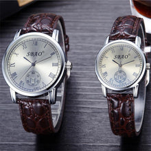 12 Styles BrandCouple Lovers Watch Auto Date Calendar Quartz Movement Leather Strap Wristwatches Relogio Masculino J4U66