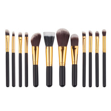 12pcss Black Wood Blending Makeup Brush Set Cosmetic Brush Kit Make Up Brushes Tools Beauty pincel MaquiagemJFY66