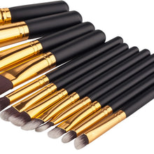 12pcs black wood blending makeup brush set cosmetic brush kit make up brushes tools beauty pincel maquiagem J4U66