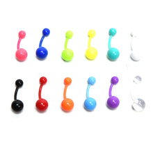 12Pcs Flexible Navel Bar Barbell Rings Mixed Belly Button Piercing Body Jewelry J4U66
