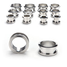 12Pcs Surgical Stainless Steel Screw-Fix Flesh Tunnels Ear Plugs 316L Ear Expanders J4U66
