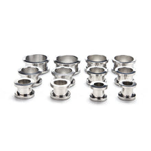 12Pcs Surgical Stainless Steel Screw-Fix Flesh Tunnels Ear Plugs 316L Ear Expanders J4U66