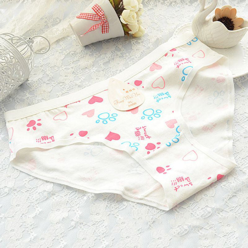 15 Color Plus Size M-XXXL Cotton Sexy Underwear Soft Panties Pink Large CodeWomen's Panties Briefs PY3 J4U66