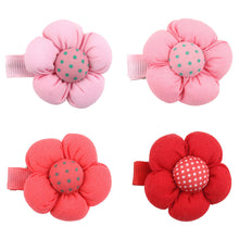15pcs cute sweet lovely flower dot pattern hairclip for kids baby girls and infants J4U66