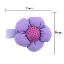 15pcs cute sweet lovely flower dot pattern hairclip for kids baby girls and infants J4U66