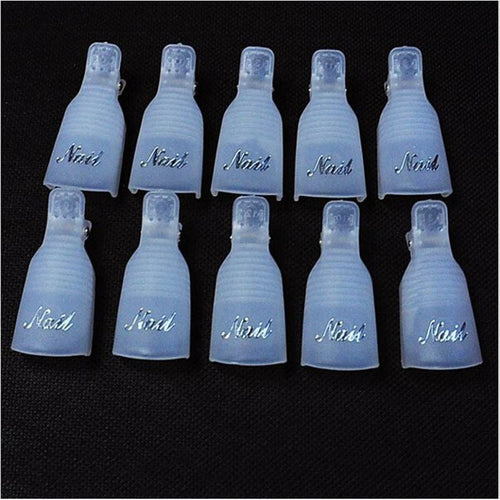 10pcss Remover Gel Polish Nail Art Soakers Remover Soak Off Cap Clip Tools UV Nail Degreaser Polish Wrap Tool Nails J4U66