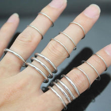 16pc Stylish Punk Stackable Plain Band Above Knuckle Midi Finger Ring  J4U66