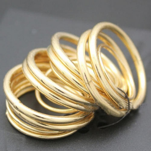 16pc Stylish Punk Stackable Plain Band Above Knuckle Midi Finger Ring  J4U66