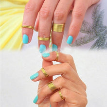 16pc Stylish Punk Stackable Plain Band Above Knuckle Midi Finger Ring  J4U66