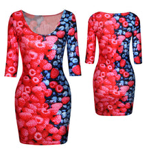 18 Colors Sexy Slim Dress Fit 3D Animal Print Space Galaxy Bodycon Mini DressesJFY66