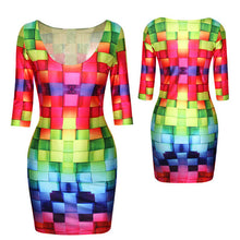 18 Colors Sexy Slim Dress Fit 3D Animal Print Space Galaxy Bodycon Mini DressesJFY66