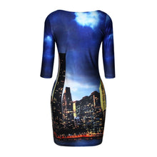 18 Colors Sexy Slim Dress Fit 3D Animal Print Space Galaxy Bodycon Mini DressesJFY66