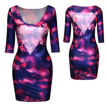 18 Colors Sexy Slim Dress Fit 3D Animal Print Space Galaxy Bodycon Mini DressesJFY66