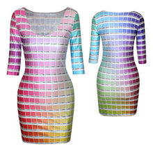 18 Colors Sexy Slim Dress Fit 3D Animal Print Space Galaxy Bodycon Mini DressesJFY66