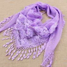 150*50CM7 Colors Tassel Scarf women Embroidered Flower Scarf Bib J4U66