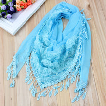 150*50CM7 Colors Tassel Scarf women Embroidered Flower Scarf Bib J4U66