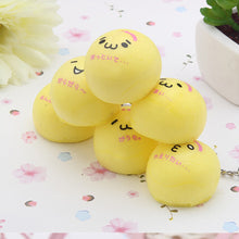 4cm Mini Panda Squishy Key Chains Cartoon Buns Bread Bag Cell Phone Straps J4U66