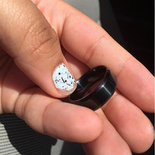 8MM Trendy Titanium Steel Band Brushed Wedding Bands Stainless Steel Solid Ring Men Gold Silver Black Classic Ring J4U66