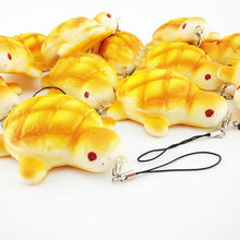 Charms Kawaii Bread Scented Key Chain Cute PU Tortoise Squishy Tortoise Squishy Bag Cell Phone Straps 7*6.5CM J4U66