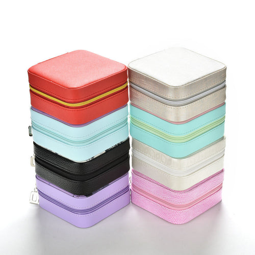Creative Jewelry Box Mini PU Leather Casket for Jewelry Travel Case Best Birthday Gift Ring Earrings Necklace Storage J4U66
