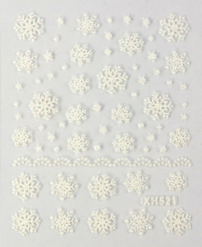 Fashion 3D Nail Art Stickers Decals Decoration Snowflake Design For Women Lady Beauty J4U66