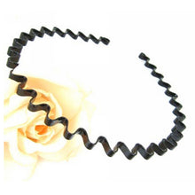 Men Women Black Metal Wavy Hair Head Hoop Band Sport Headband Hairband Headwear Hair Ornament accessories J4U66