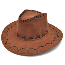 Cowboy Hat Suede Look Wild West Fancy Dress Men Ladies Cowgirl Hat J4U66
