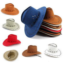 Cowboy Hat Suede Look Wild West Fancy Dress Men Ladies Cowgirl Hat J4U66