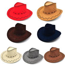 Cowboy Hat Suede Look Wild West Fancy Dress Men Ladies Cowgirl Hat J4U66