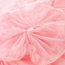 Kids Baby Girls Lace Dress Long Sleeve Princess Party Dresses Pearl Necklace 2-6 Y  J4U66