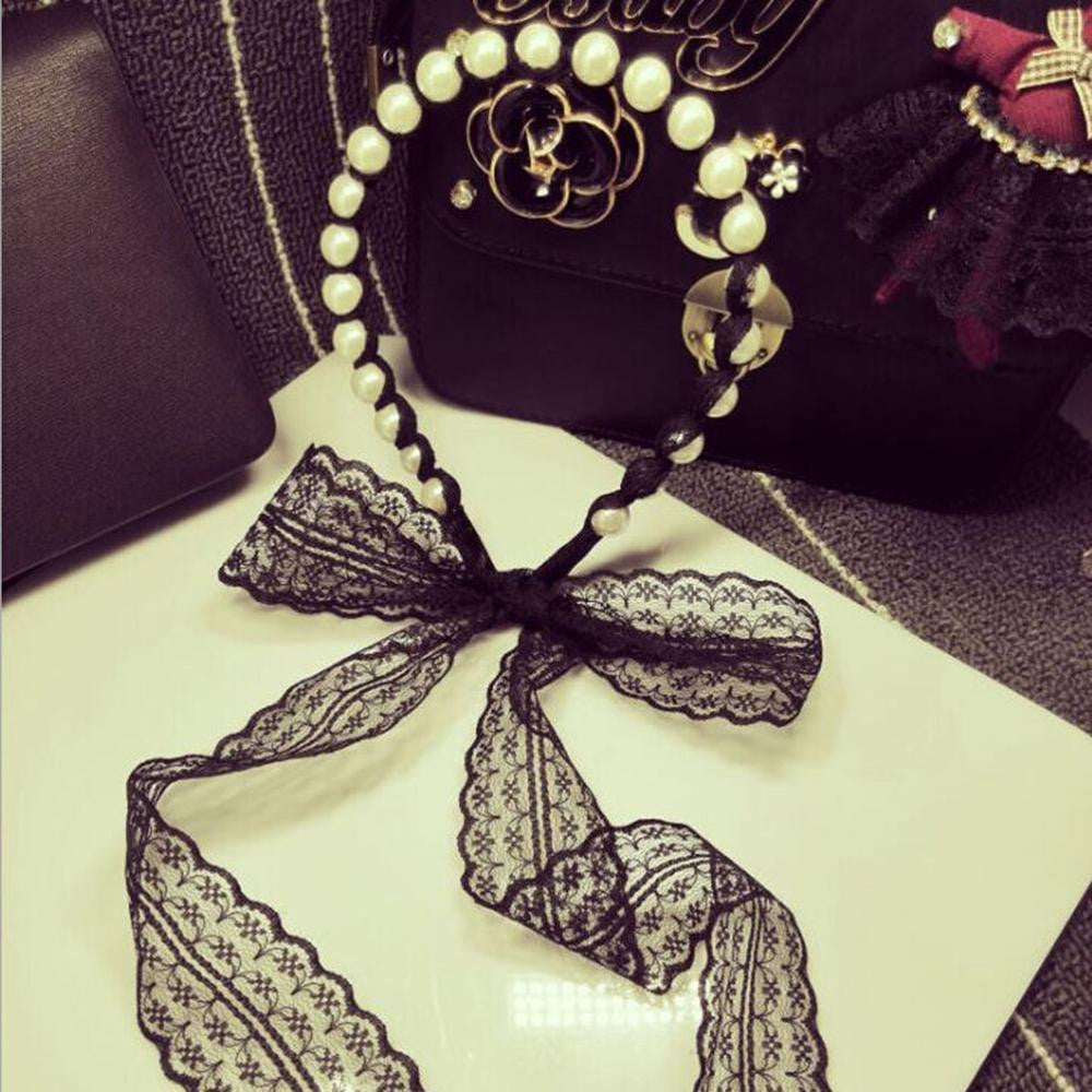Simulated Pearl Wave Bands Beautiful Lace Bows Hair Bands Headbands for Girls Headwear Hair Accessories for Women J4U66