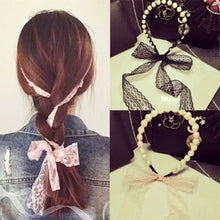 Simulated Pearl Wave Bands Beautiful Lace Bows Hair Bands Headbands for Girls Headwear Hair Accessories for Women J4U66