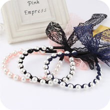 Simulated Pearl Wave Bands Beautiful Lace Bows Hair Bands Headbands for Girls Headwear Hair Accessories for Women J4U66