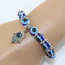 Hamsa Fatima Hand Evil charm magic captivate allure Eyes Bracelet Handmade Beads Bracelet J4U66