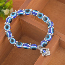 Hamsa Fatima Hand Evil charm magic captivate allure Eyes Bracelet Handmade Beads Bracelet J4U66