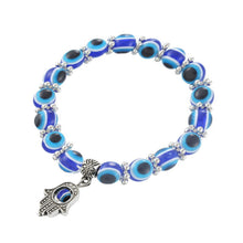 Hamsa Fatima Hand Evil charm magic captivate allure Eyes Bracelet Handmade Beads Bracelet J4U66