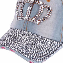 Women Hip Hop Caps Casual Rhinestone Stud Bling Crown Baseball Cap Hat Gifts J4U66