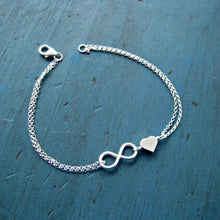 jewelry bracelet femme charm Infinity hand bracelet gift Lucky 8 and Heart Bracelet Pendant bangles bracelet J4U66