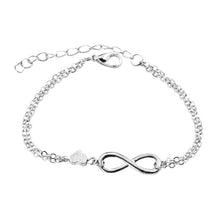 jewelry bracelet femme charm Infinity hand bracelet gift Lucky 8 and Heart Bracelet Pendant bangles bracelet J4U66