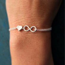 jewelry bracelet femme charm Infinity hand bracelet gift Lucky 8 and Heart Bracelet Pendant bangles bracelet J4U66