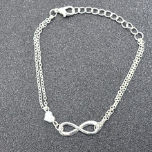 jewelry bracelet femme charm Infinity hand bracelet gift Lucky 8 and Heart Bracelet Pendant bangles bracelet J4U66